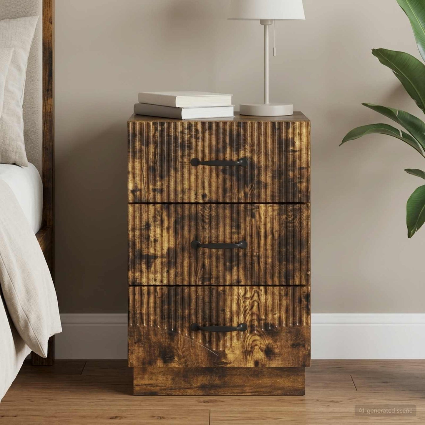 Nachttisch Geräucherte Eiche 43 x 41 x 63,5 cm Holzwerkstoff