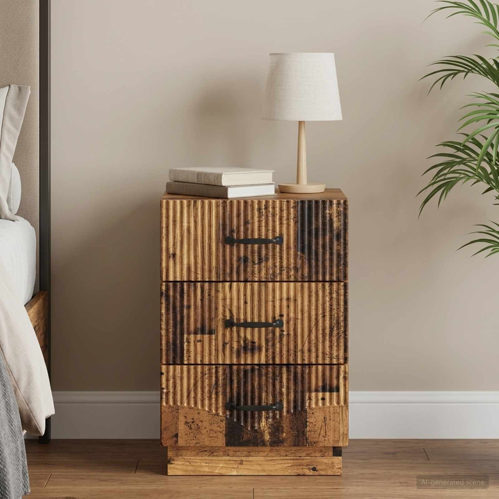 Nachttisch Altholz 43 x 41 x 63,5 cm Holzwerkstoff