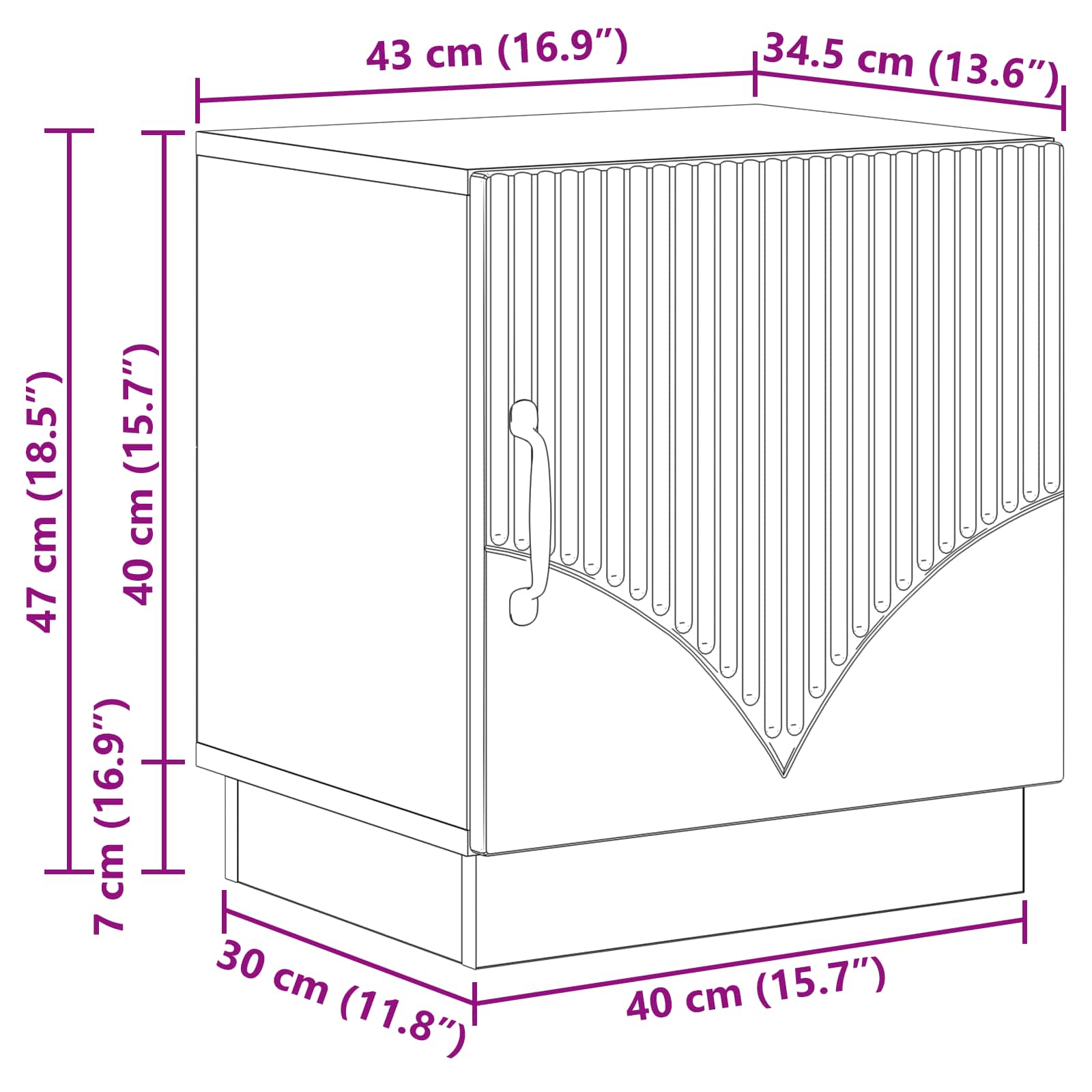 Nachttisch 2 stk. Sonoma-Eiche 43 x 34,5 x 47 cm Holzwerkstoff
