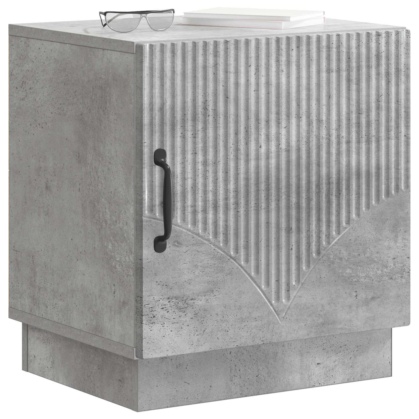 Nachttisch 2 stk. Beton Grau 43 x 34,5 x 47 cm Holzwerkstoff