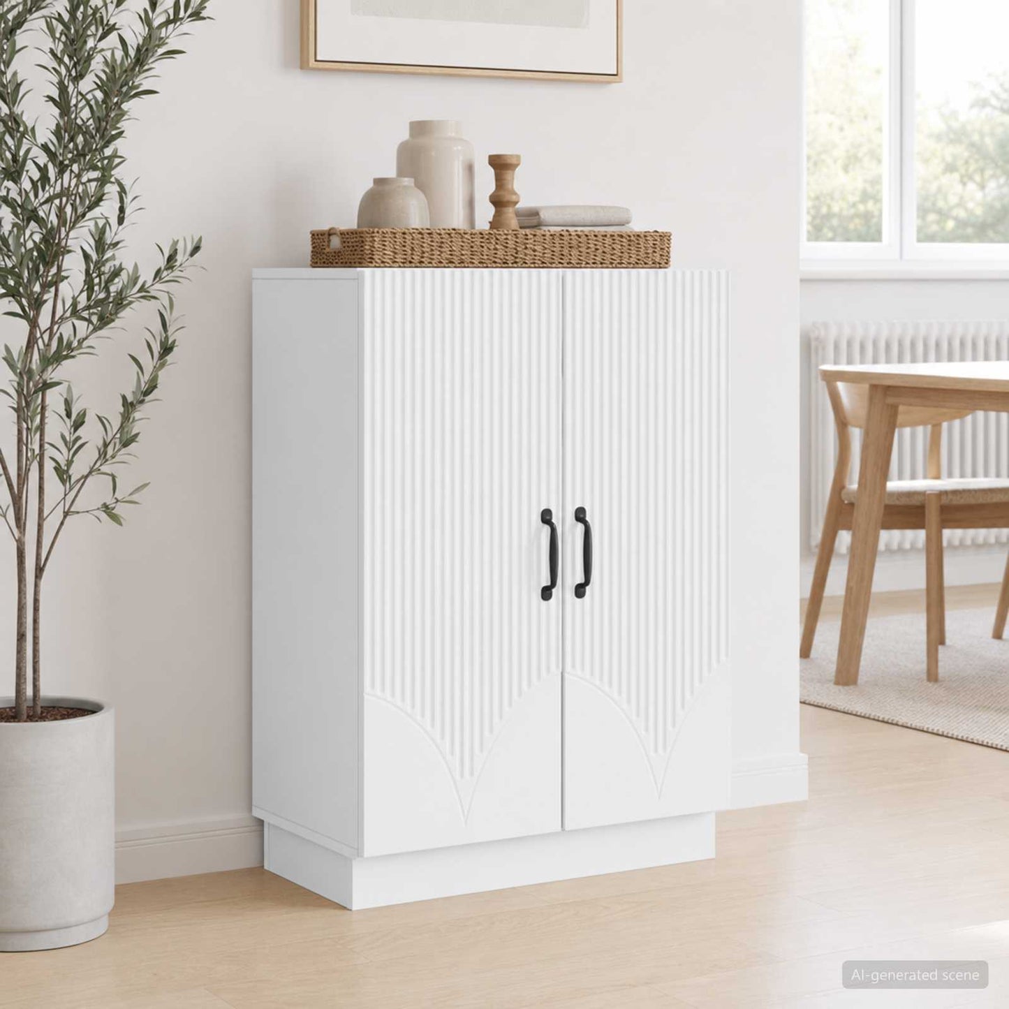Sideboard Weiß 66 x 34,5 x 87 cm Holzwerkstoff
