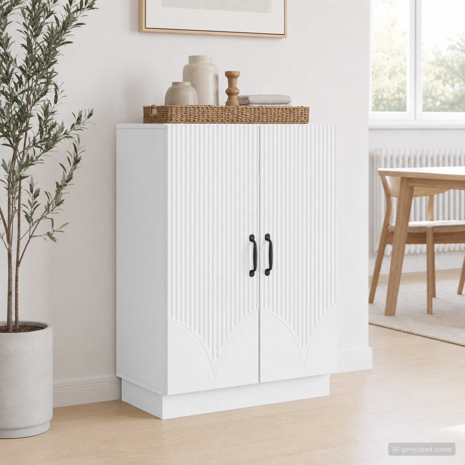 Sideboard Weiß 66 x 34,5 x 87 cm Holzwerkstoff