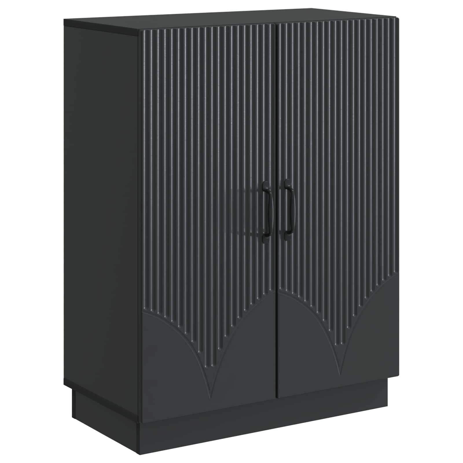 Sideboard Schwarz 66 x 34,5 x 87 cm Holzwerkstoff