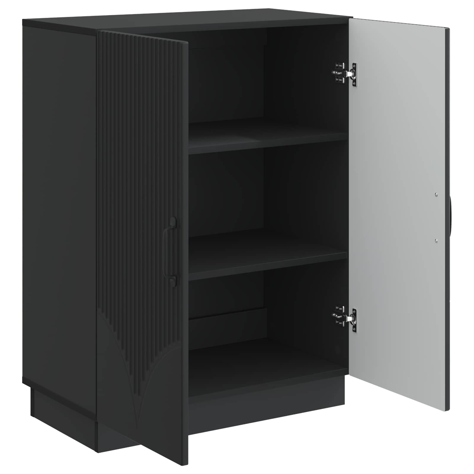 Sideboard Schwarz 66 x 34,5 x 87 cm Holzwerkstoff