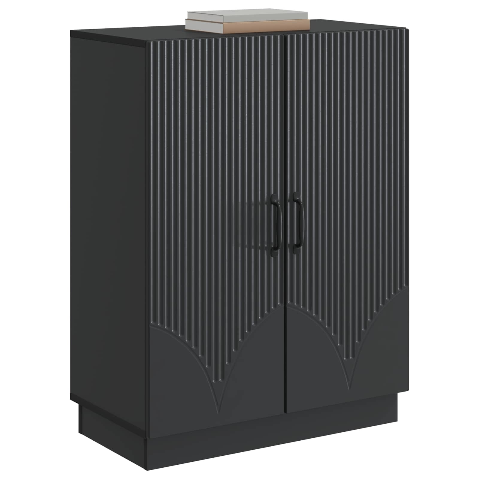 Sideboard Schwarz 66 x 34,5 x 87 cm Holzwerkstoff