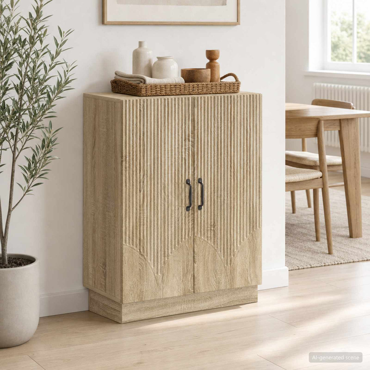 Sideboard Sonoma-Eiche 66 x 34,5 x 87 cm Holzwerkstoff