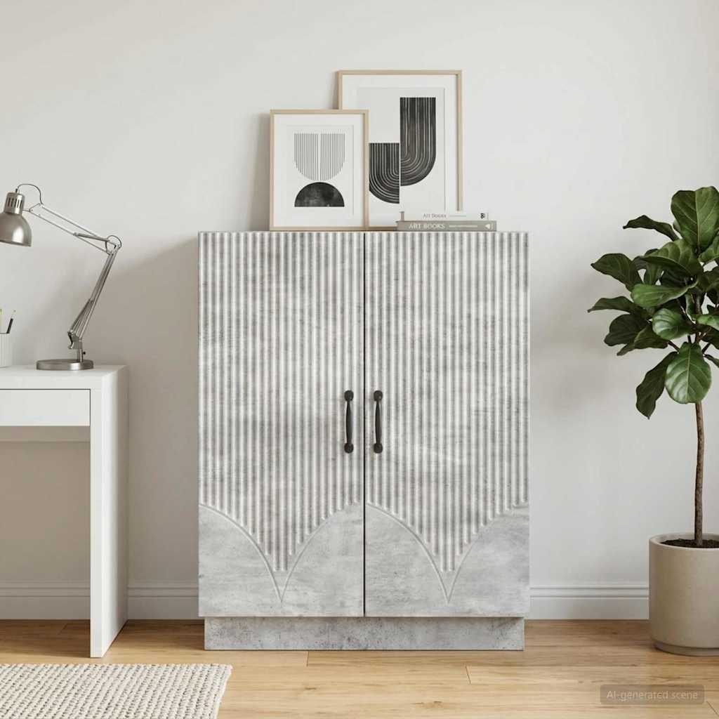 Sideboard Betongrau 66 x 34,5 x 87 cm Holzwerkstoff