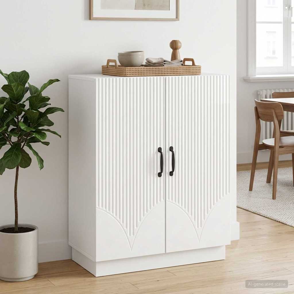 Sideboard Hochglanz Weiß 66 x 34,5 x 87 cm Holzwerkstoff