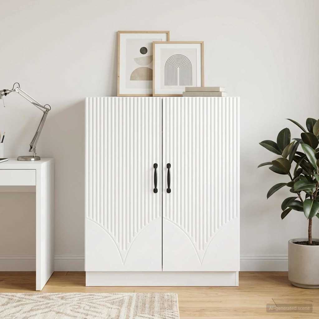 Sideboard Hochglanz Weiß 66 x 34,5 x 87 cm Holzwerkstoff