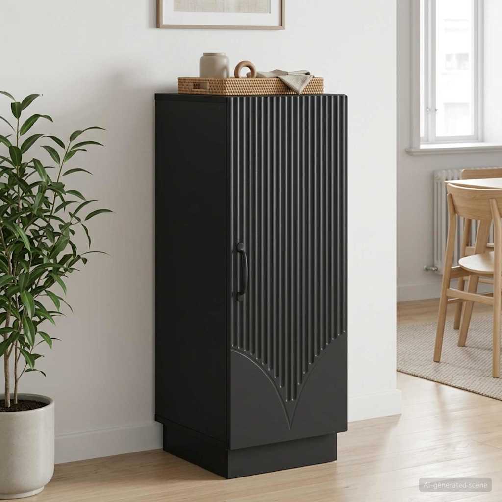 Sideboard Schwarz 33 x 34,5 x 87 cm Holzwerkstoff