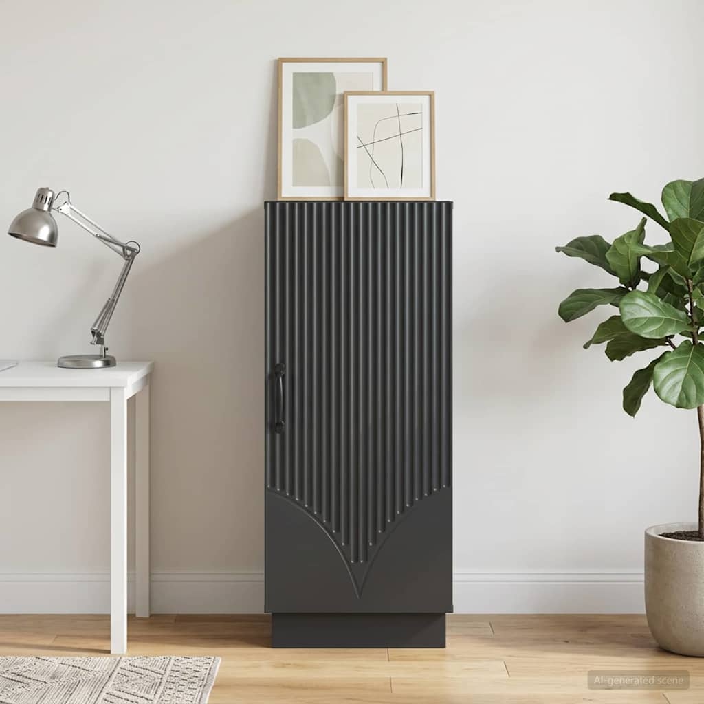 Sideboard Schwarz 33 x 34,5 x 87 cm Holzwerkstoff