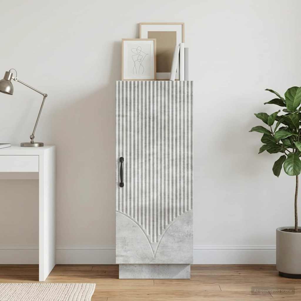 Sideboard Betongrau 33 x 34,5 x 87 cm Holzwerkstoff