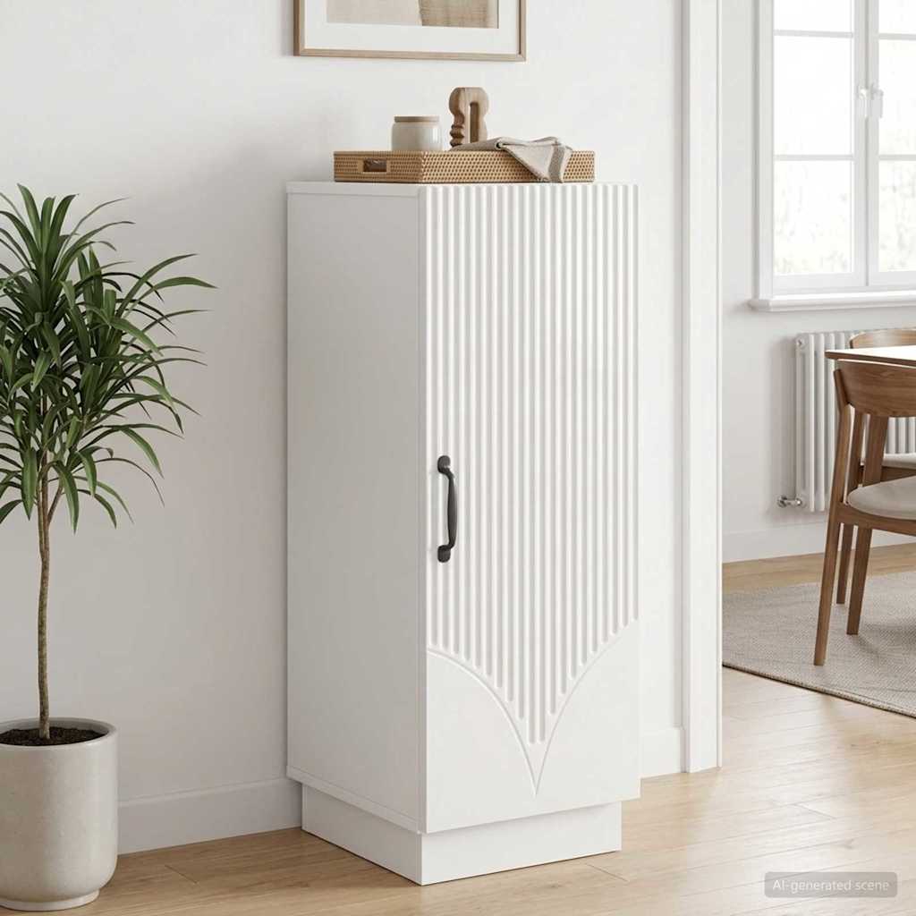 Sideboard Hochglanz Weiß 33 x 34,5 x 87 cm Holzwerkstoff