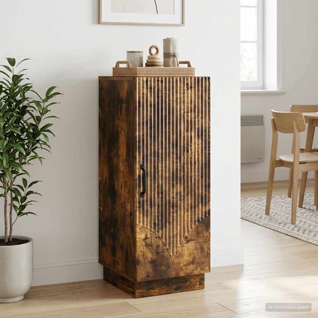 Sideboard Geräucherte Eiche 33 x 34,5 x 87 cm Holzwerkstoff