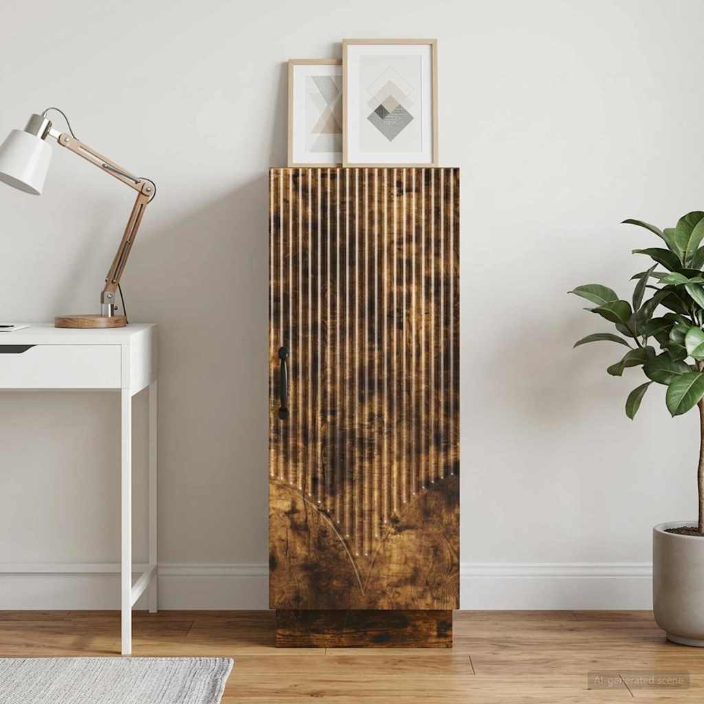 Sideboard Geräucherte Eiche 33 x 34,5 x 87 cm Holzwerkstoff
