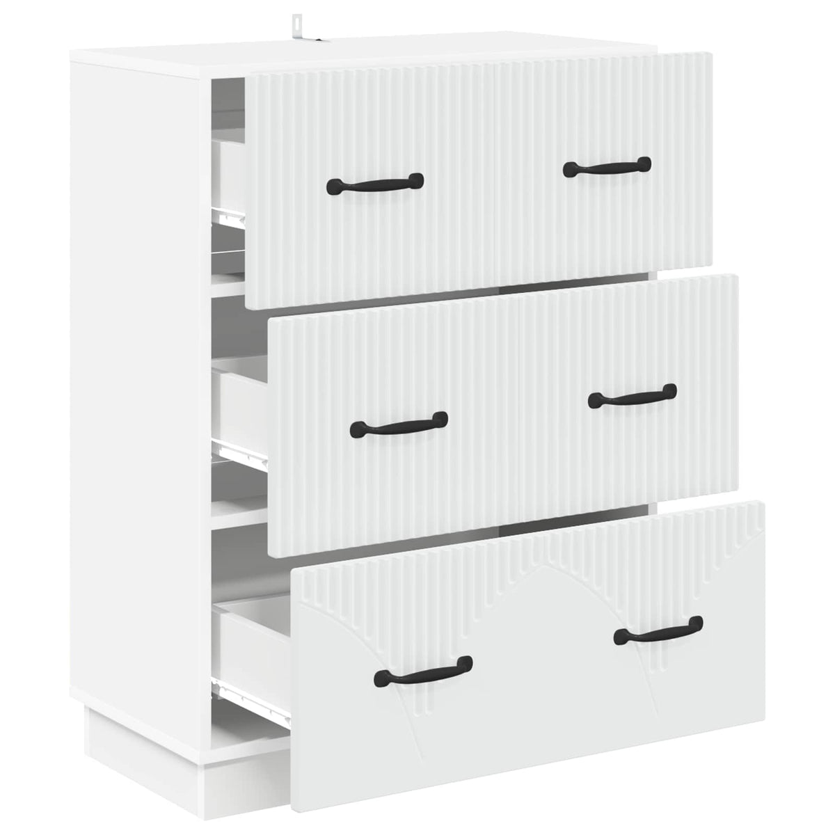 Schubladenschrank Weiß 66 x 34,5 x 87 cm Holzwerkstoff