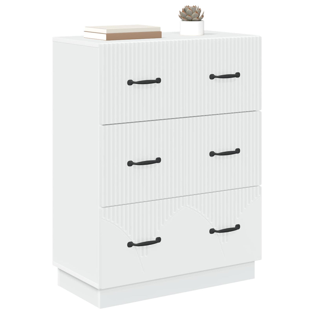 Schubladenschrank Weiß 66 x 34,5 x 87 cm Holzwerkstoff