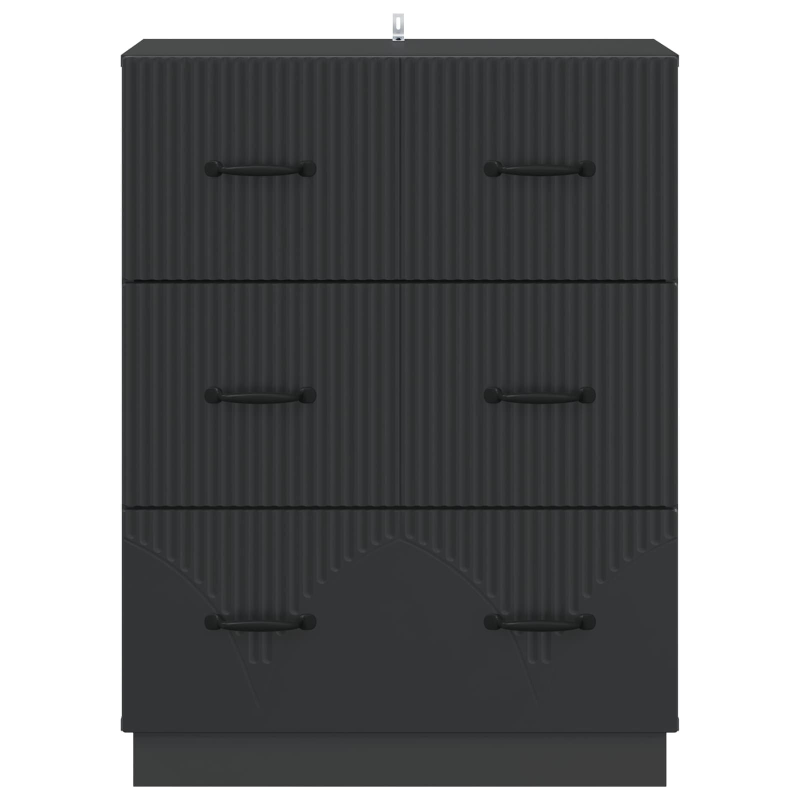 Schubladenschrank Schwarz 66 x 34,5 x 87 cm Holzwerkstoff