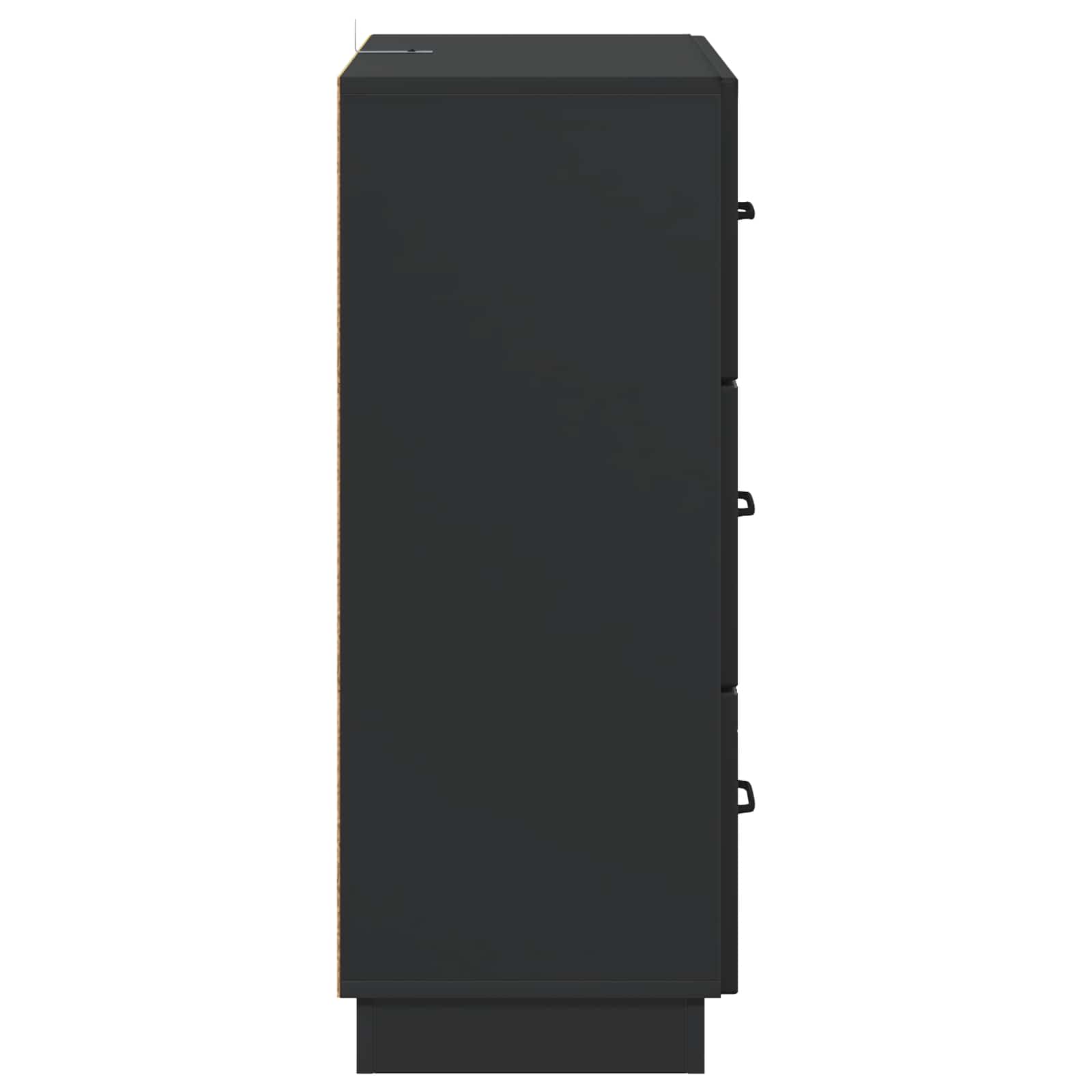 Schubladenschrank Schwarz 66 x 34,5 x 87 cm Holzwerkstoff