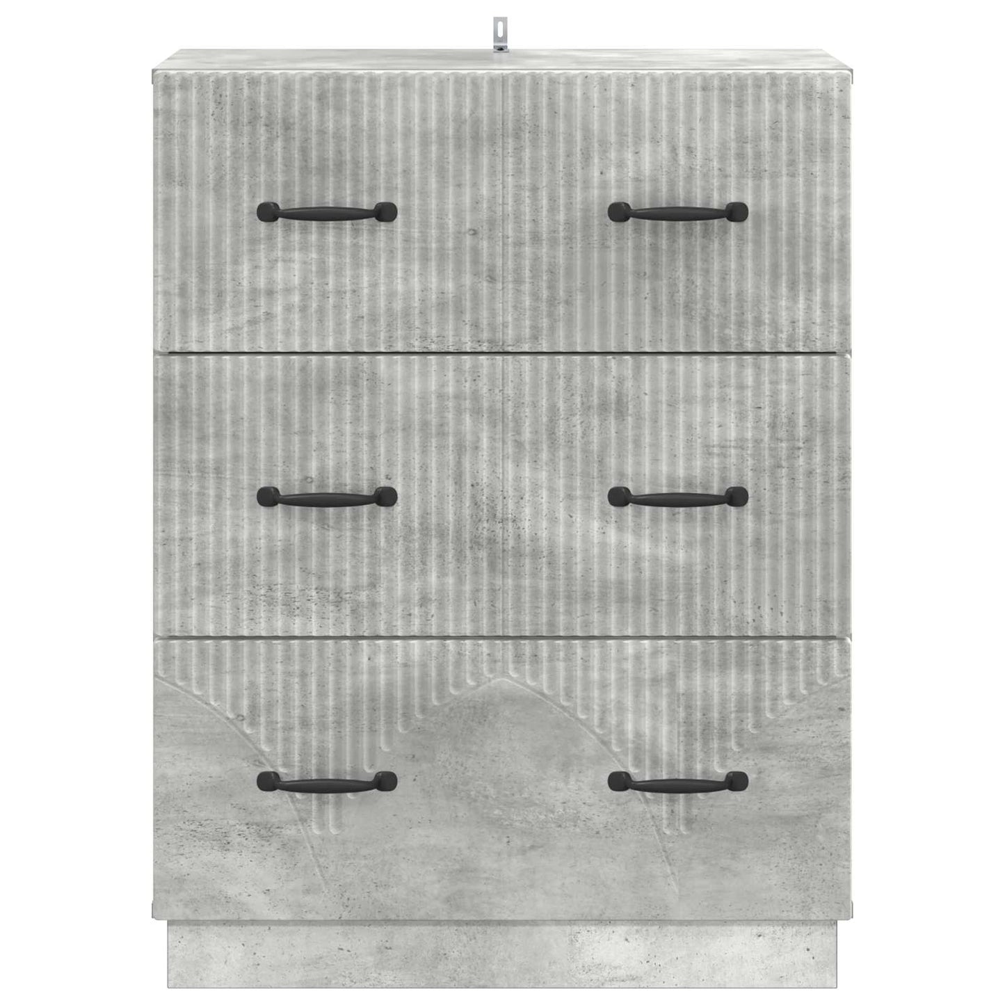 Schubladenschrank Betongrau 66 x 34,5 x 87 cm Holzwerkstoff