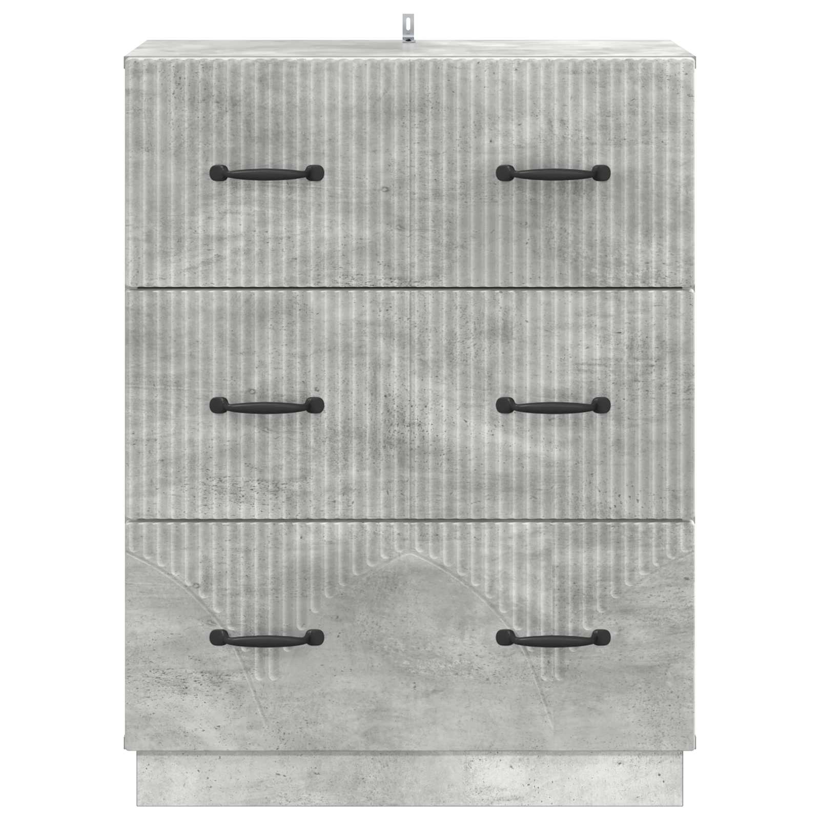 Schubladenschrank Betongrau 66 x 34,5 x 87 cm Holzwerkstoff