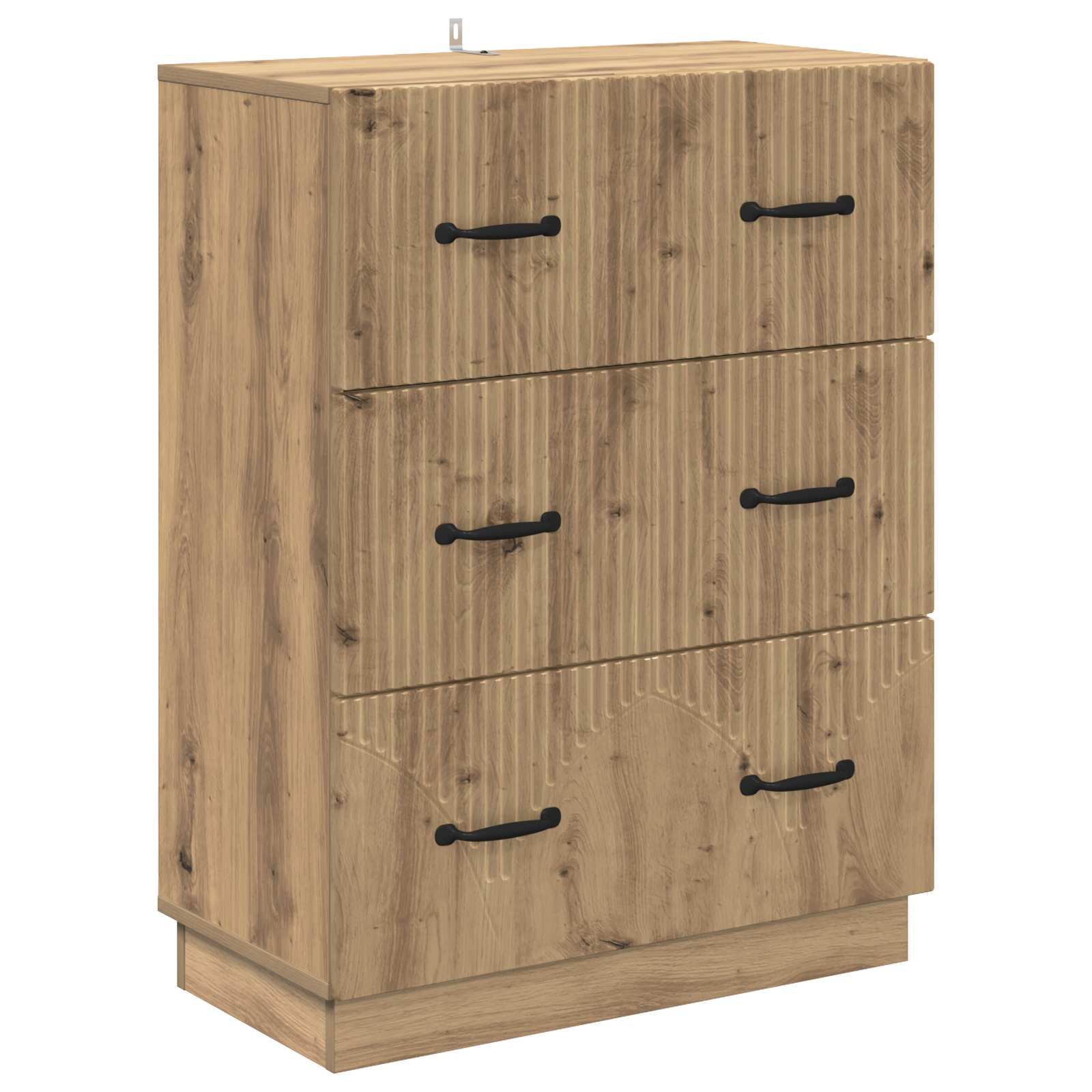 Schubladenschrank 66 x 34,5 x 87 cm Holzwerkstoff Artisan-Eiche