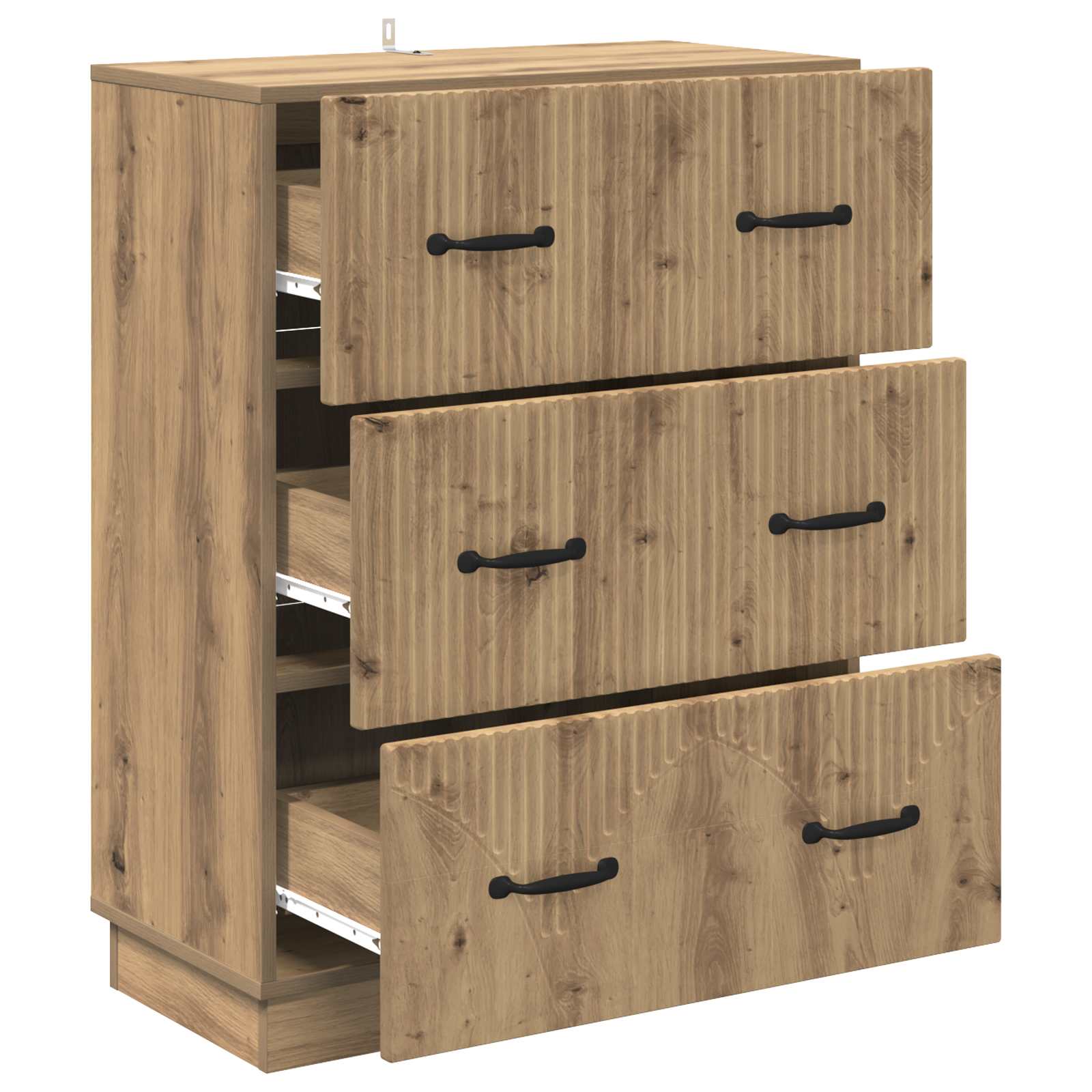 Schubladenschrank 66 x 34,5 x 87 cm Holzwerkstoff Artisan-Eiche