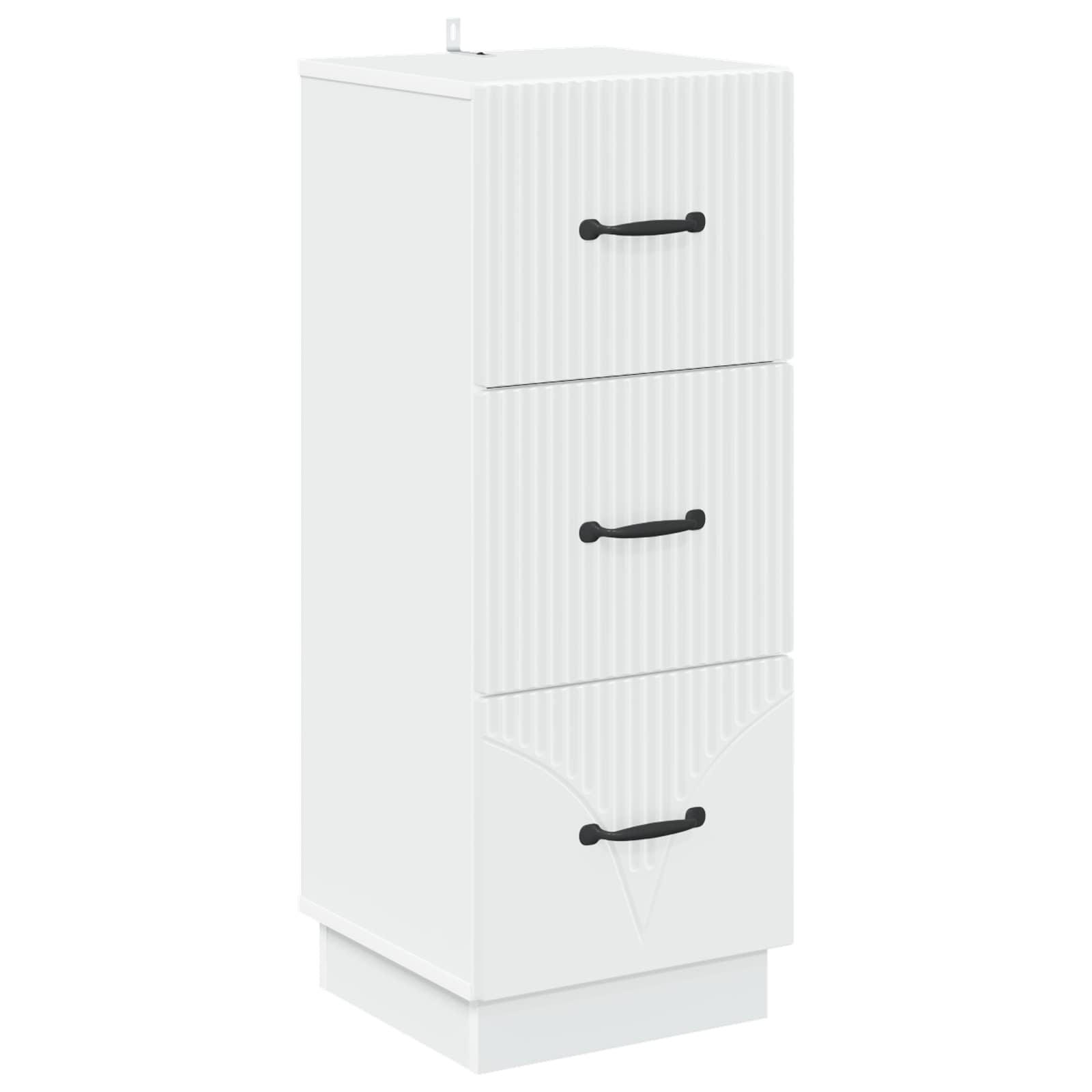Schubladenschrank Weiß 33 x 34,5 x 87 cm Holzwerkstoff