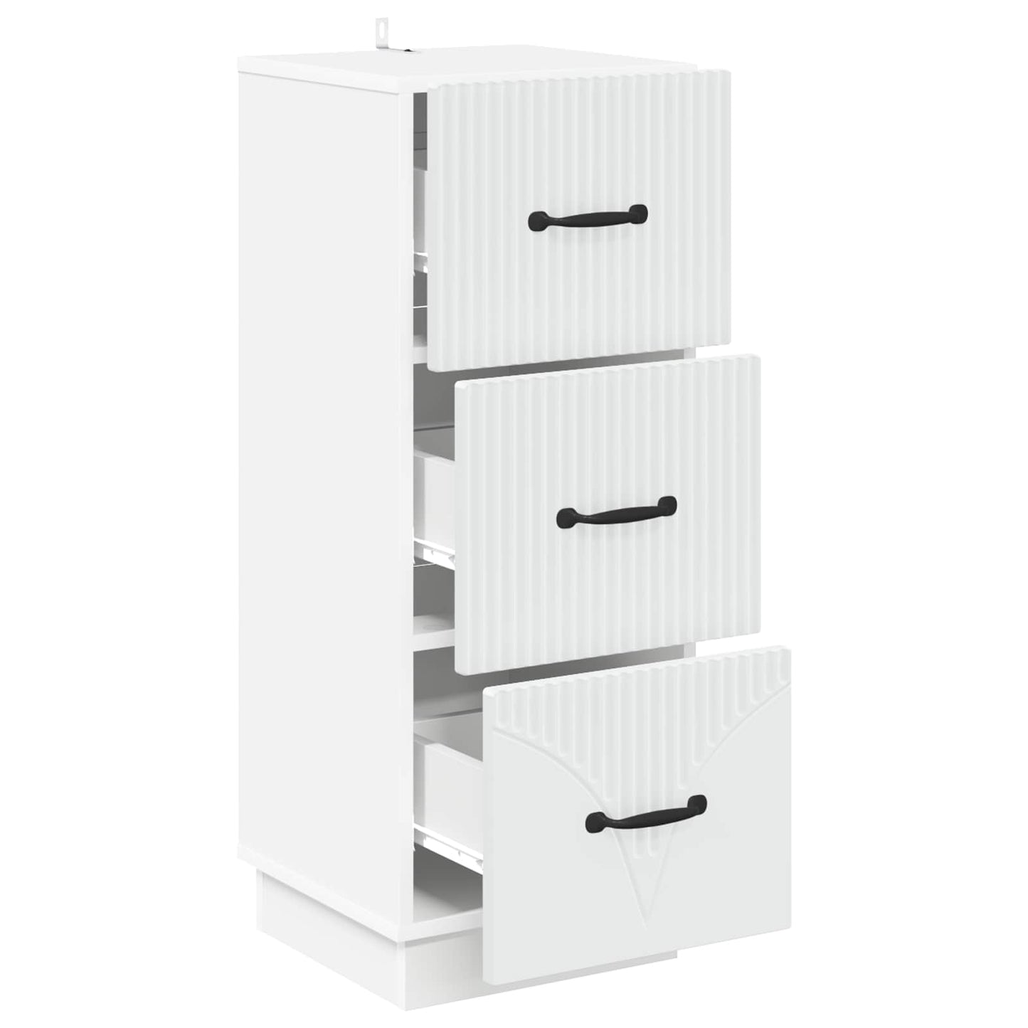 Schubladenschrank Weiß 33 x 34,5 x 87 cm Holzwerkstoff