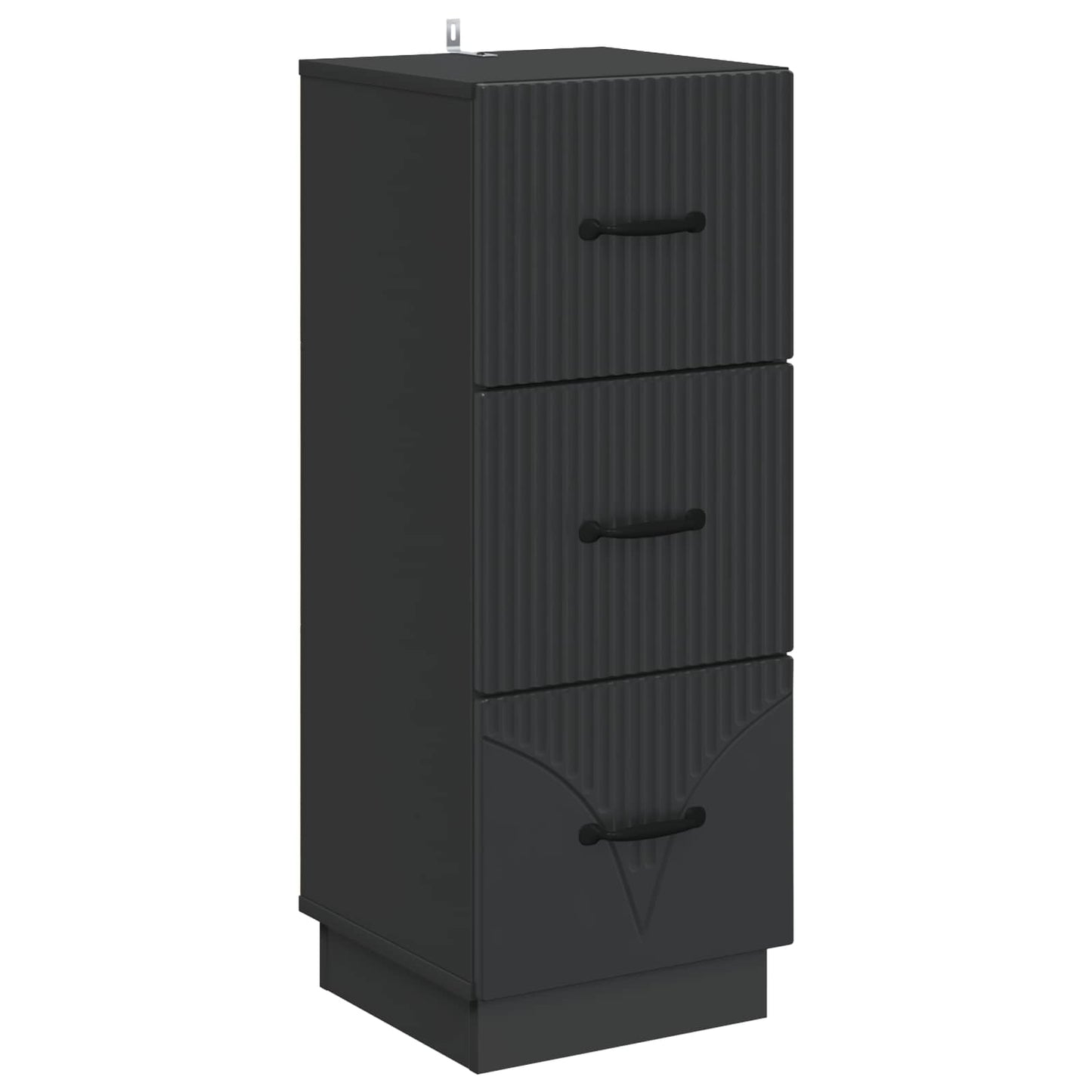 Schubladenschrank 33 x 34,5 x 87 cm Holzwerkstoff Schwarz