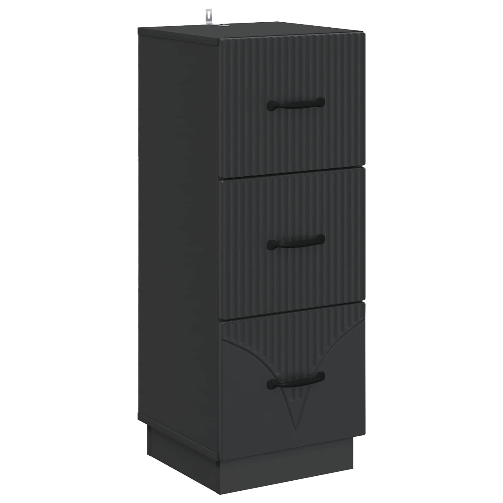 Schubladenschrank 33 x 34,5 x 87 cm Holzwerkstoff Schwarz