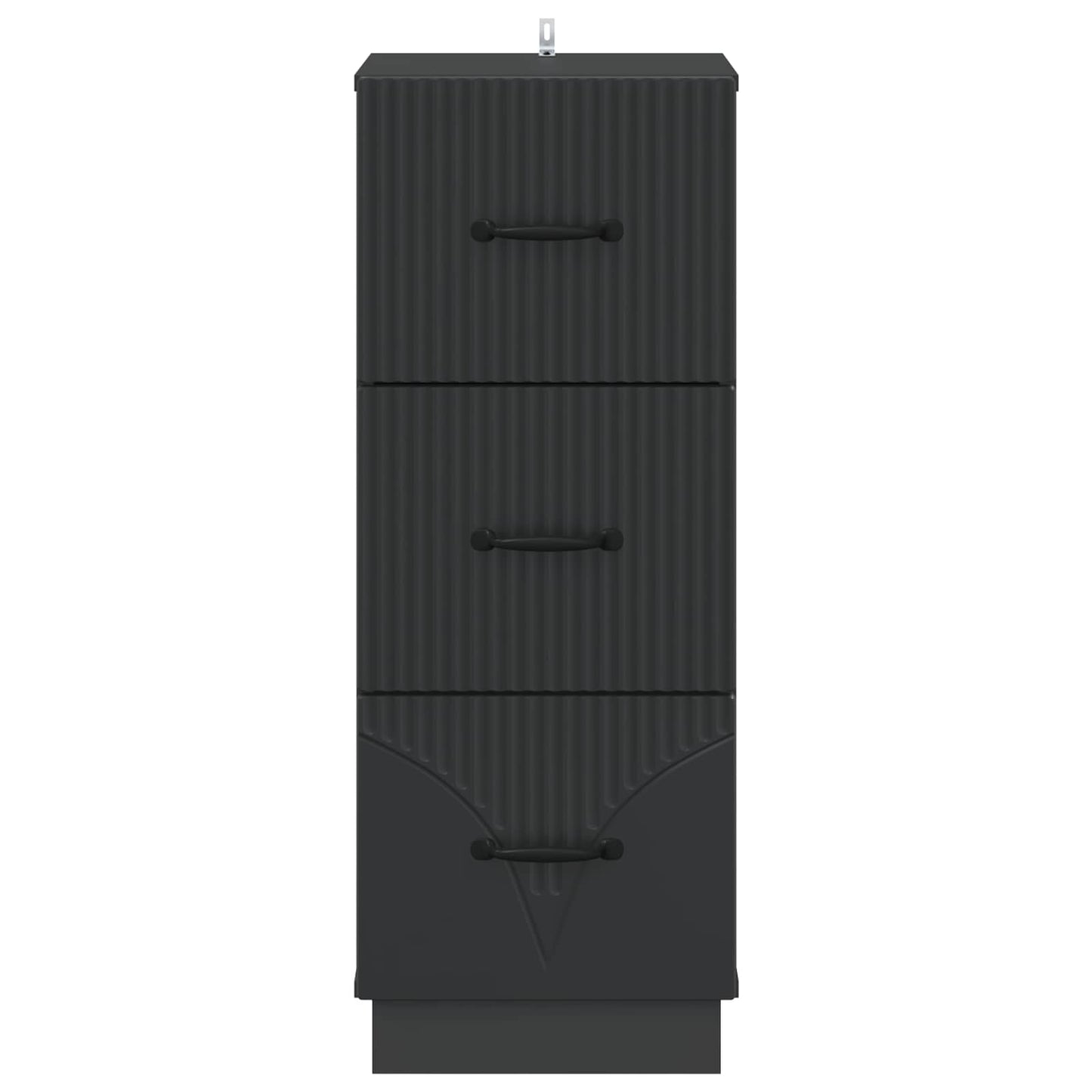 Schubladenschrank 33 x 34,5 x 87 cm Holzwerkstoff Schwarz