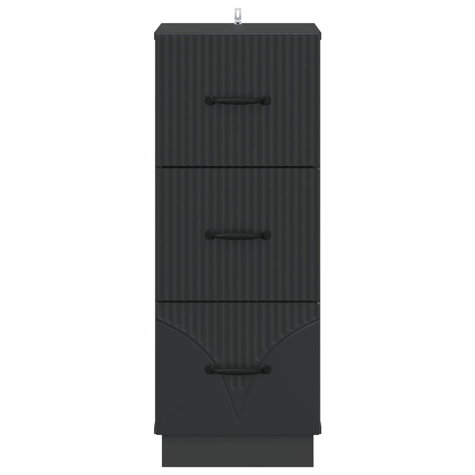 Schubladenschrank 33 x 34,5 x 87 cm Holzwerkstoff Schwarz