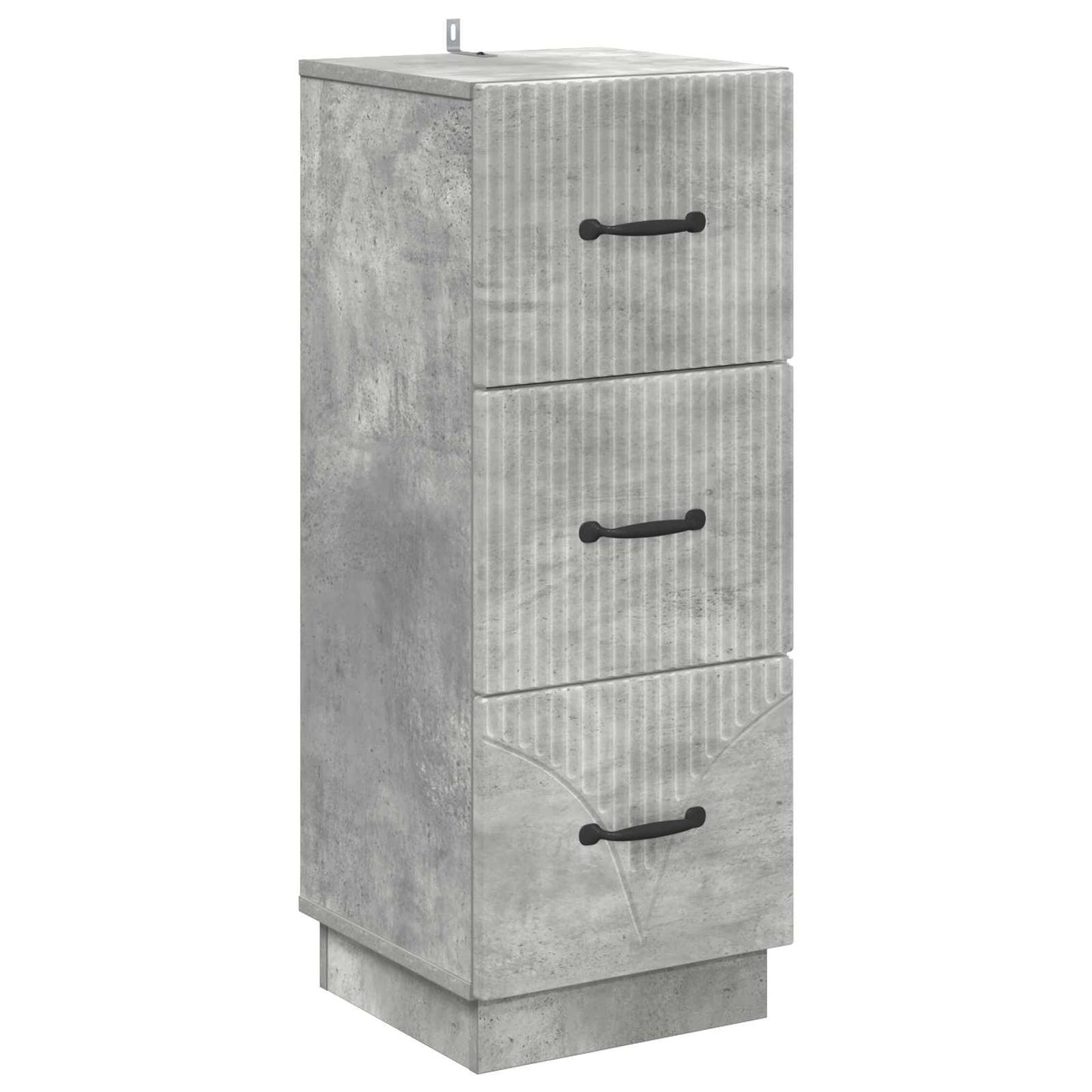 Schubladenschrank 33 x 34,5 x 87 cm Holzwerkstoff Betongrau