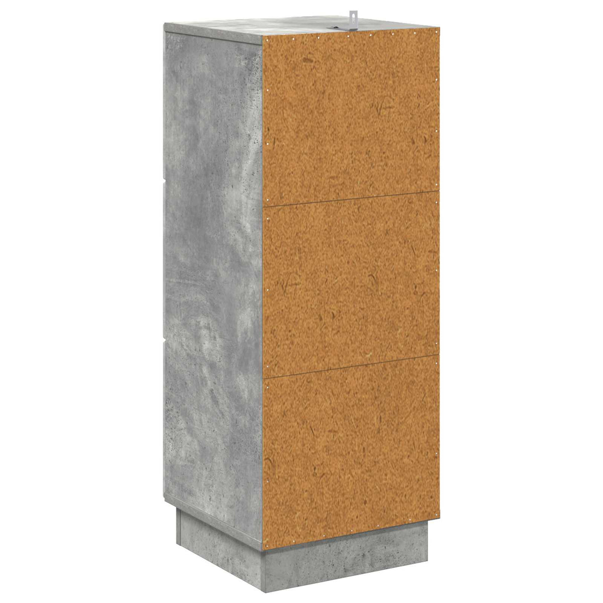 Schubladenschrank 33 x 34,5 x 87 cm Holzwerkstoff Betongrau