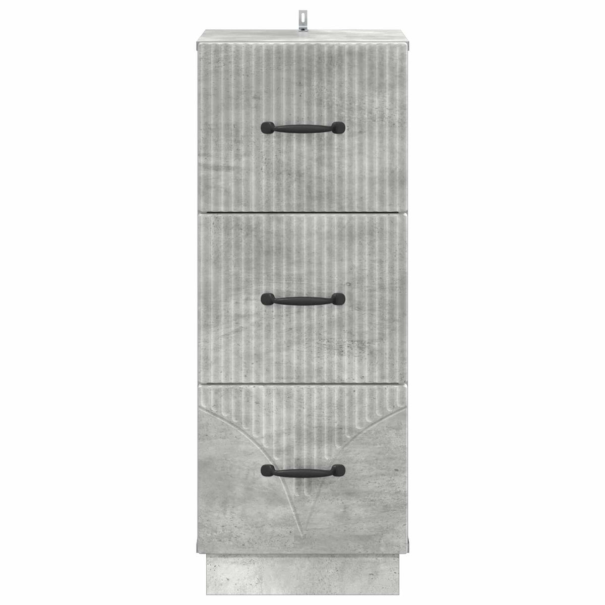 Schubladenschrank 33 x 34,5 x 87 cm Holzwerkstoff Betongrau