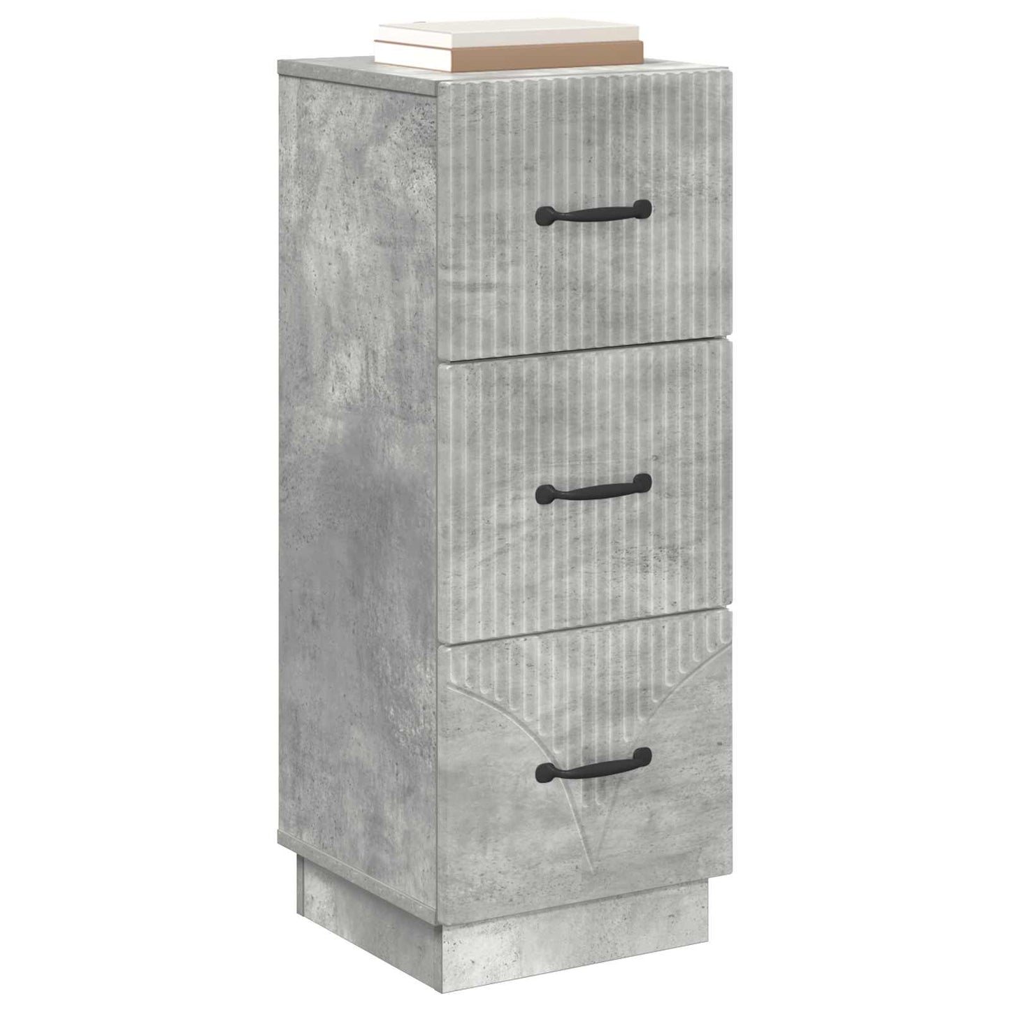 Schubladenschrank 33 x 34,5 x 87 cm Holzwerkstoff Betongrau