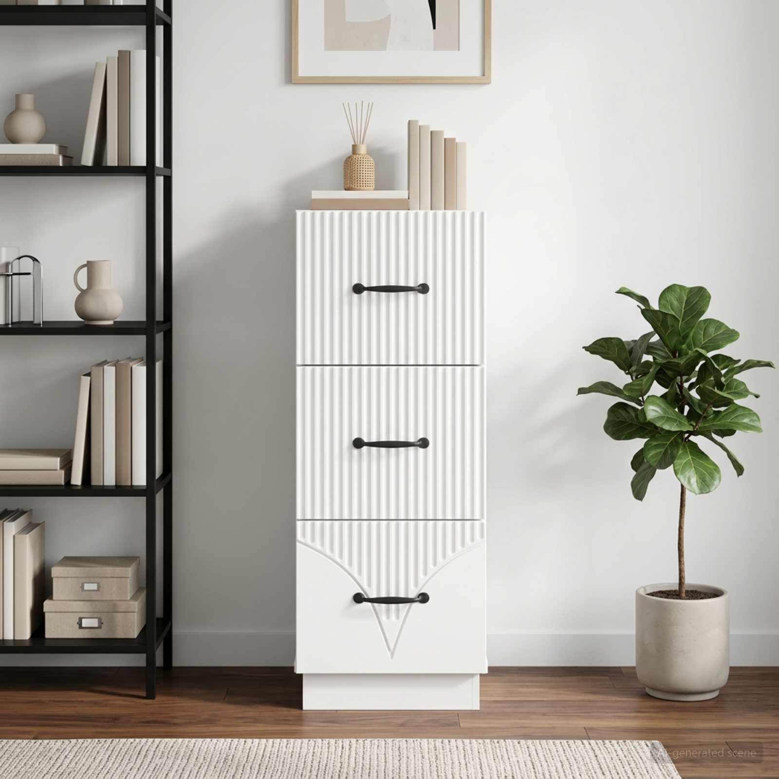 Schubladenschrank 33 x 34,5 x 87 cm Holzwerkstoff