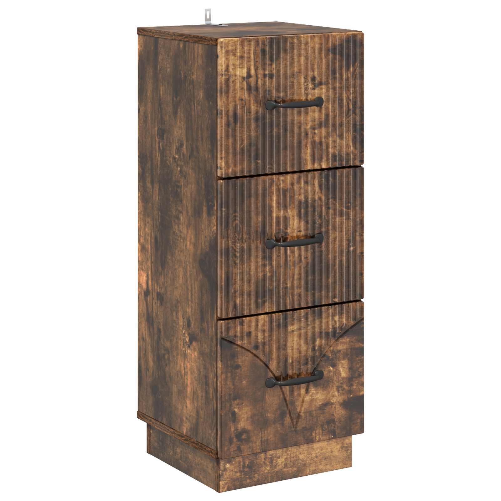 Schubladenschrank 33 x 34,5 x 87 cm Holzwerkstoff Räuchereiche