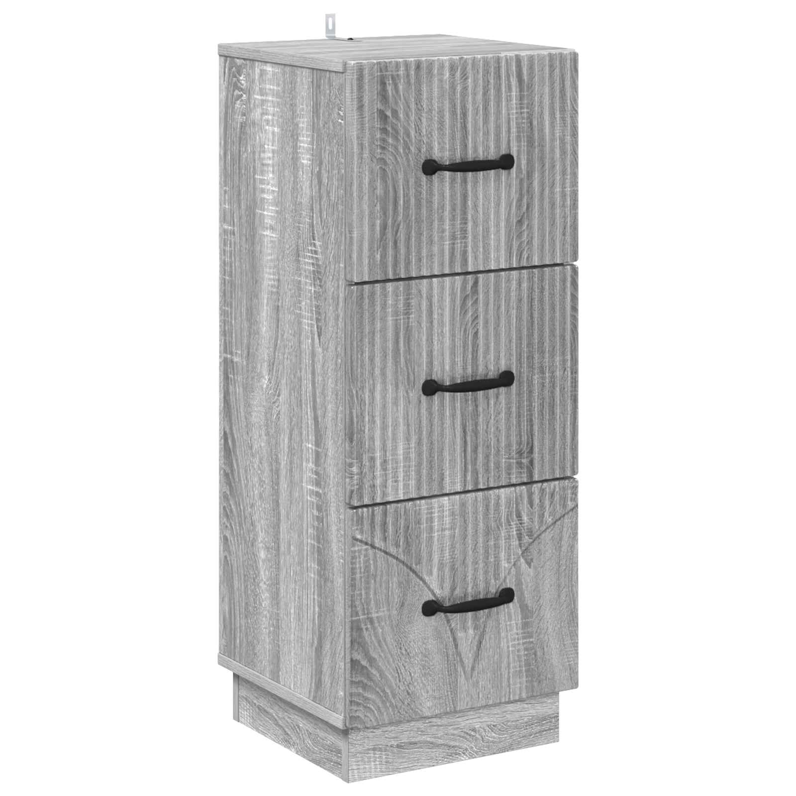 Schubladenschrank 33 x 34,5 x 87 cm Holzwerkstoff Sonoma-Grau