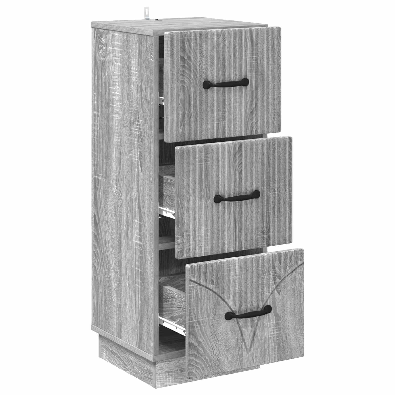Schubladenschrank 33 x 34,5 x 87 cm Holzwerkstoff Sonoma-Grau