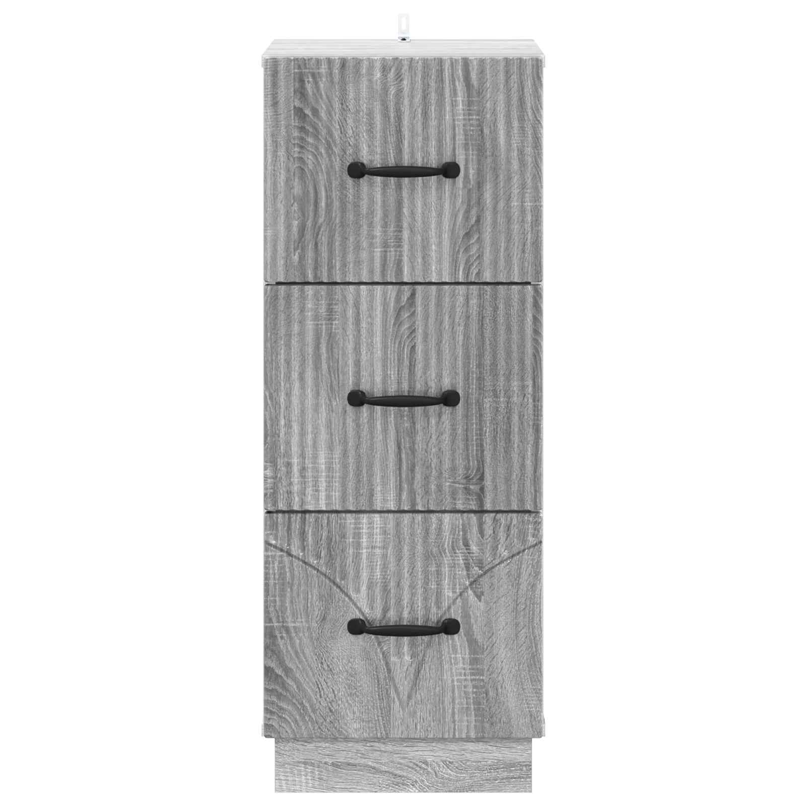 Schubladenschrank 33 x 34,5 x 87 cm Holzwerkstoff Sonoma-Grau