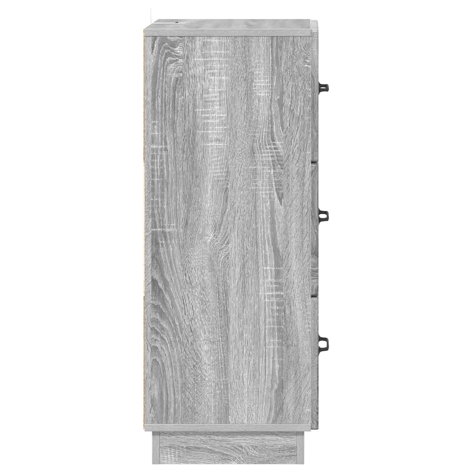 Schubladenschrank 33 x 34,5 x 87 cm Holzwerkstoff Sonoma-Grau
