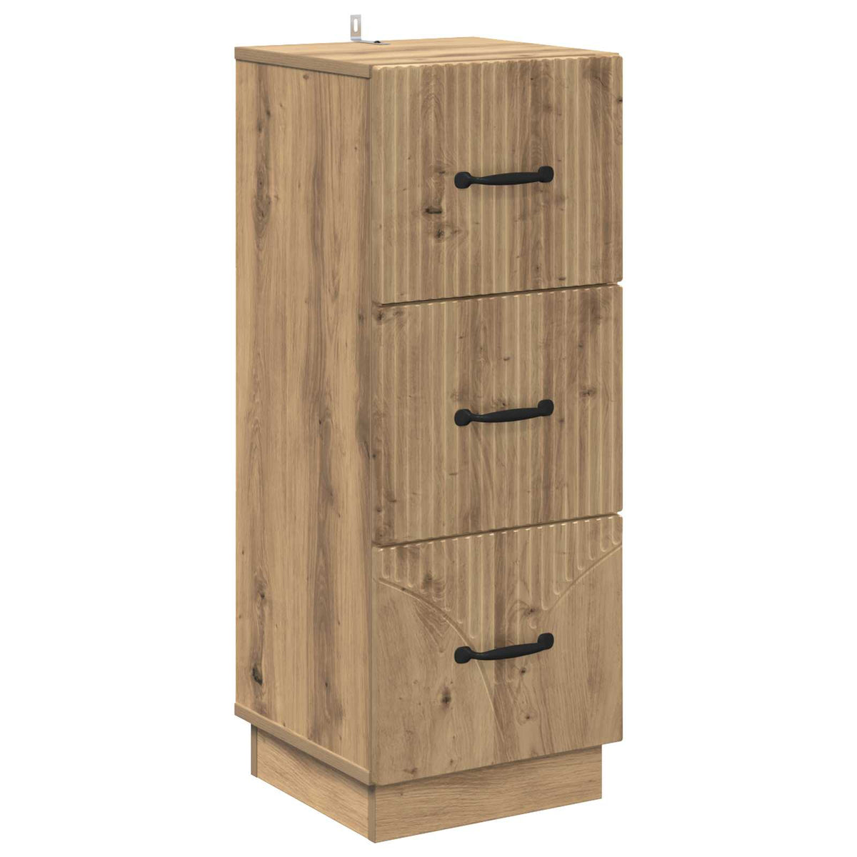 Schubladenschrank 33 x 34,5 x 87 cm Holzwerkstoff Artisan-Eiche