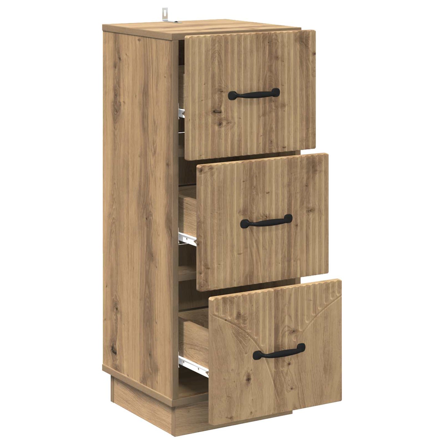 Schubladenschrank 33 x 34,5 x 87 cm Holzwerkstoff Artisan-Eiche