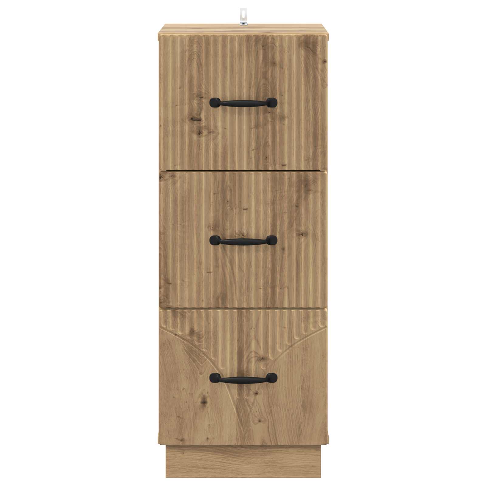 Schubladenschrank 33 x 34,5 x 87 cm Holzwerkstoff Artisan-Eiche