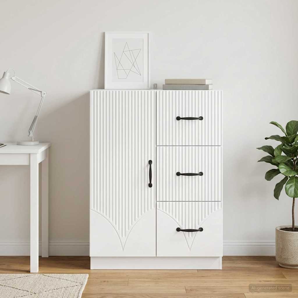 Sideboard Weiß 66 x 34,5 x 87 cm Holzwerkstoff