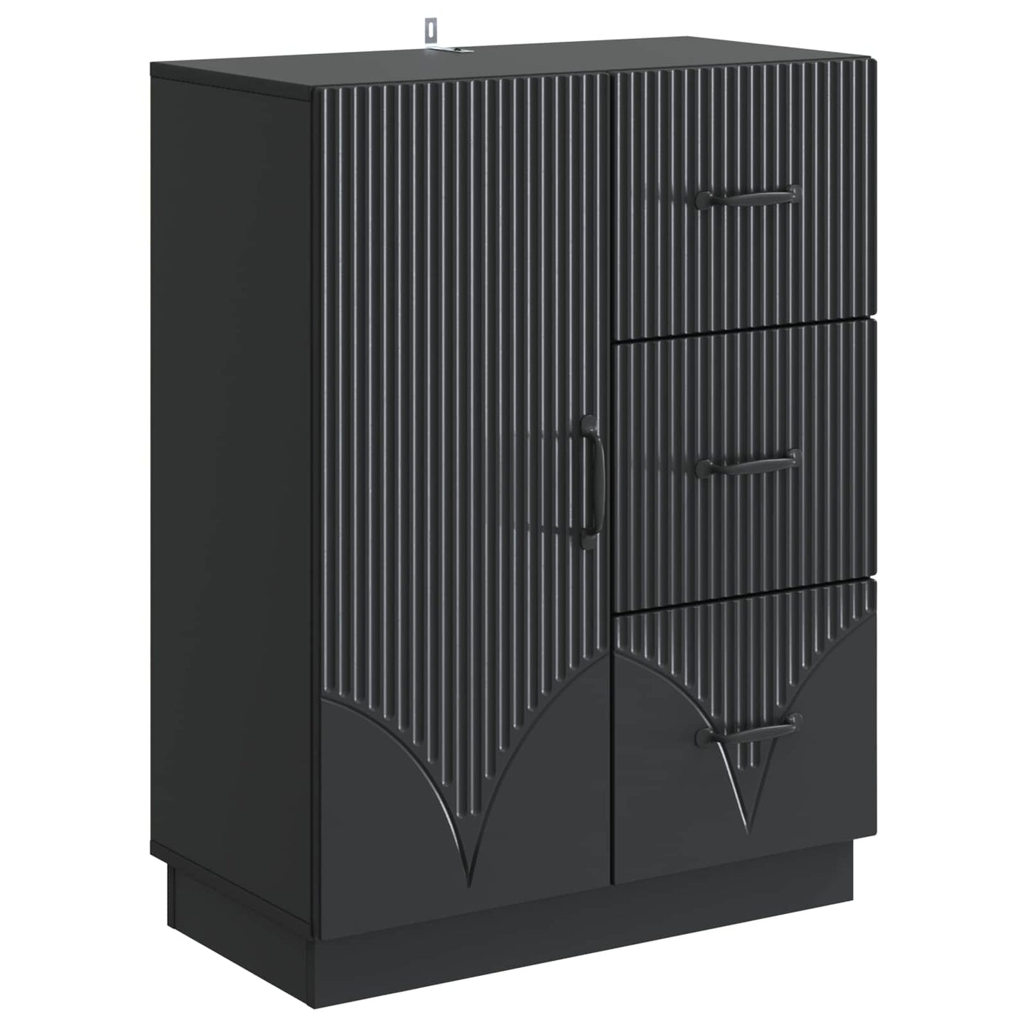 Sideboard Schwarz 66 x 34,5 x 87 cm Holzwerkstoff