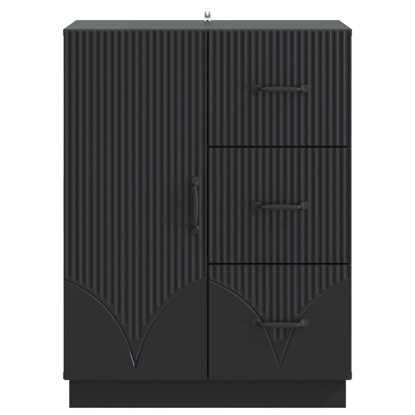Sideboard Schwarz 66 x 34,5 x 87 cm Holzwerkstoff