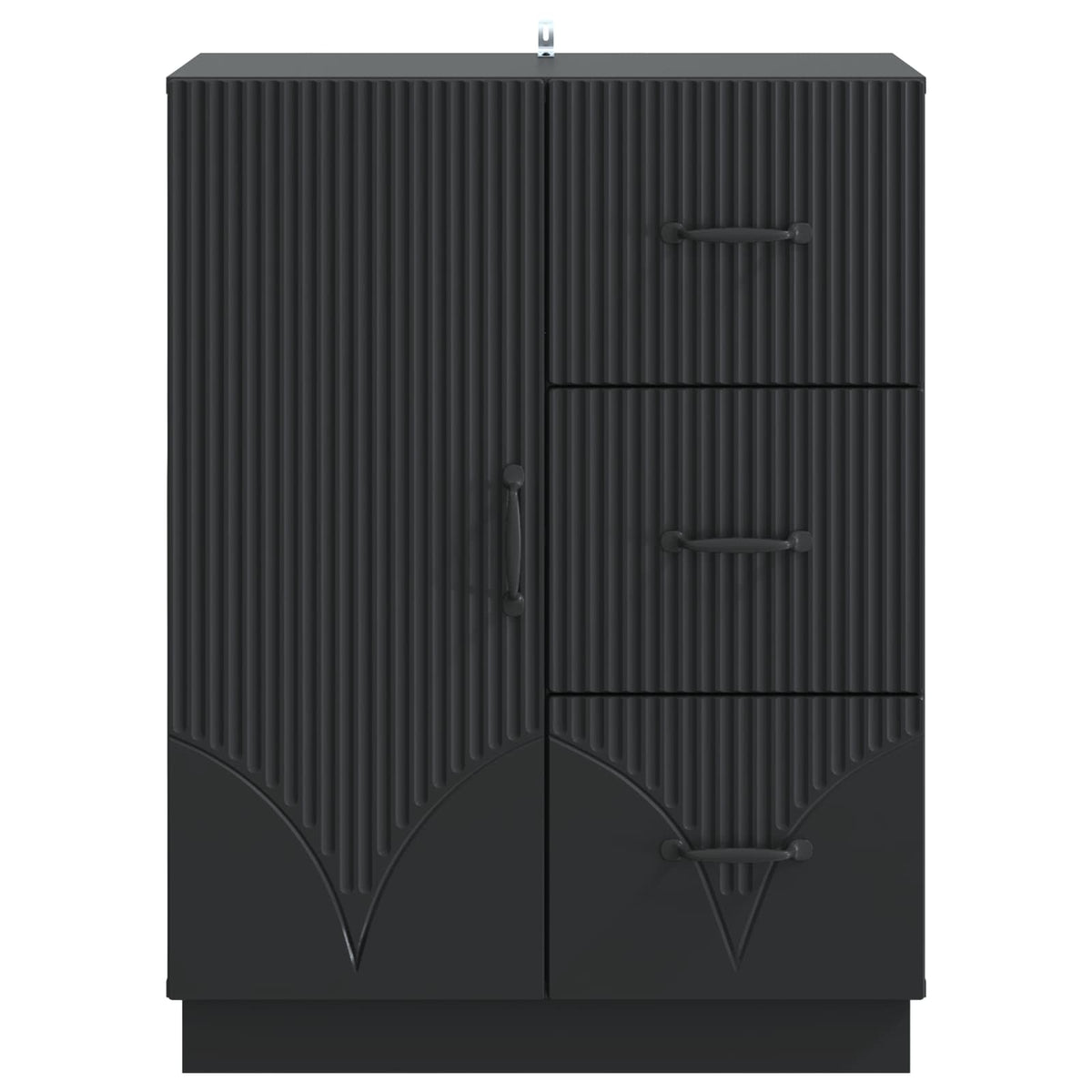 Sideboard Schwarz 66 x 34,5 x 87 cm Holzwerkstoff